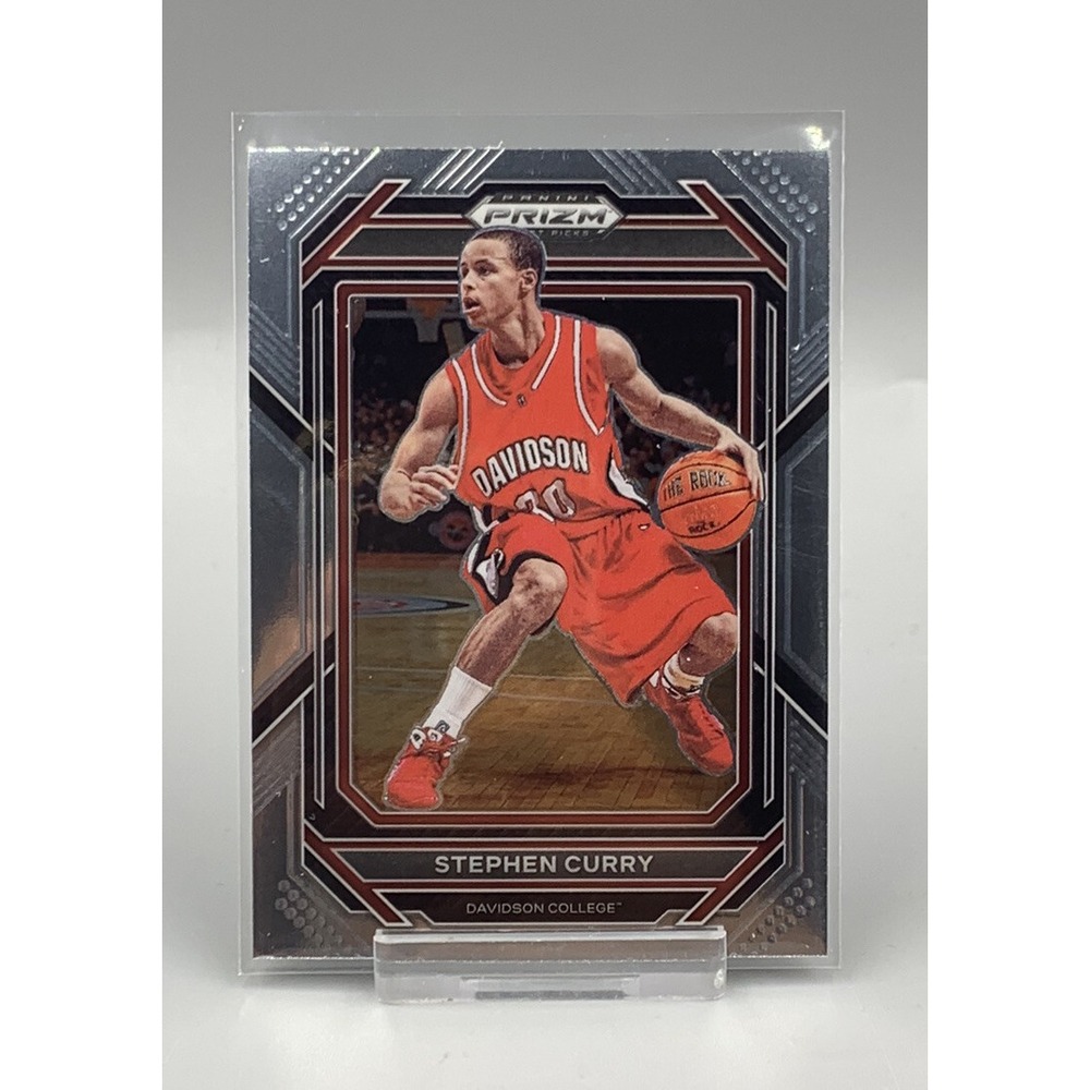 2023 Panini Prizm Draft Picks Basketball Stephen Curry #53 Davidson Wildcats - Picture 3 of 3